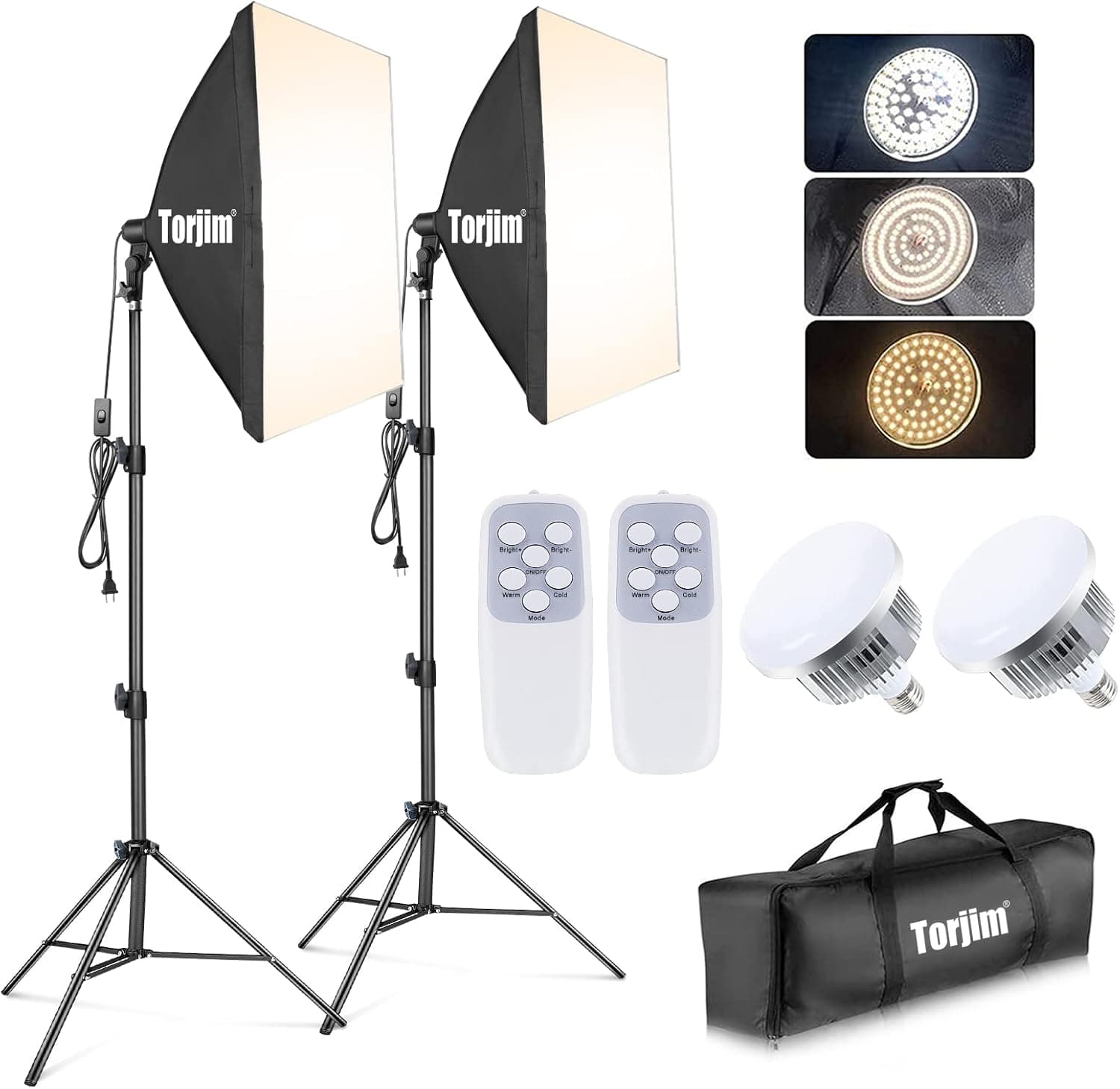 Torjim 2-Pack Softbox Lighting Kit (27" x 27")