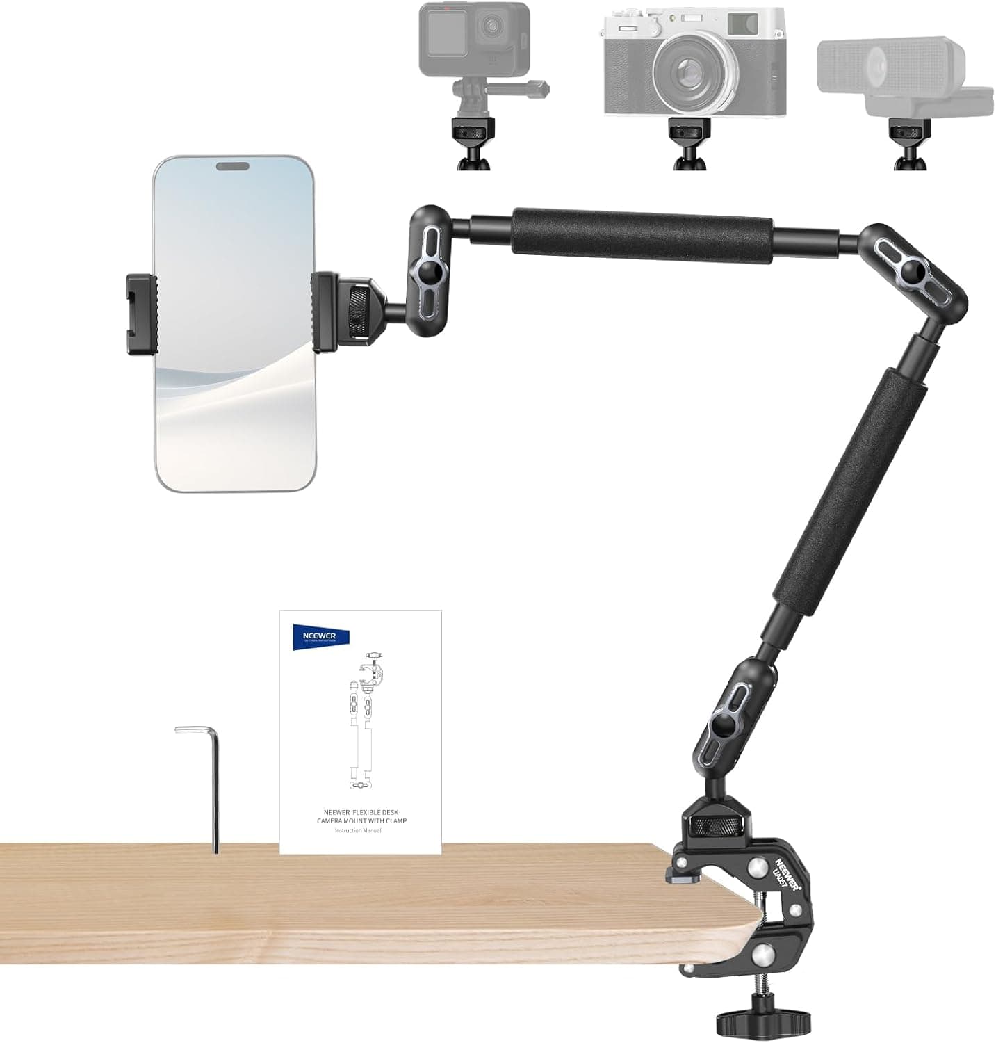 Neewer 22" Articulating Magic Arm with Desk Clamp