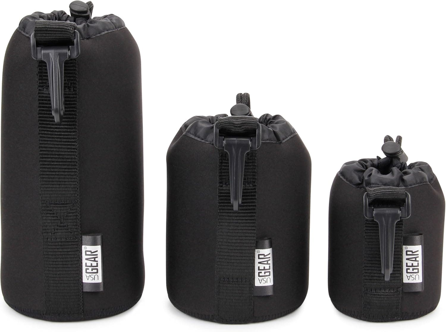 USA Gear FlexARMOR 3-Piece Lens Pouch Set