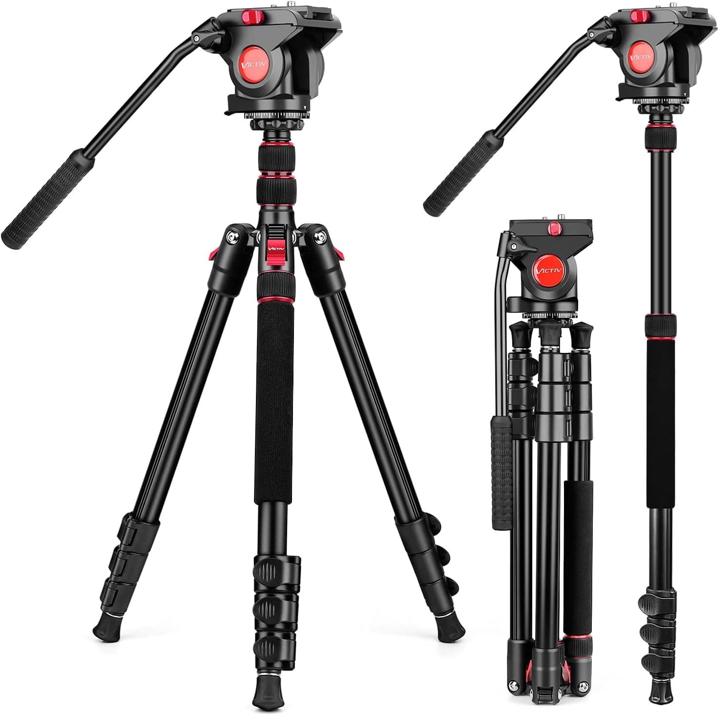 Victiv 72" Fluid Head Video Tripod